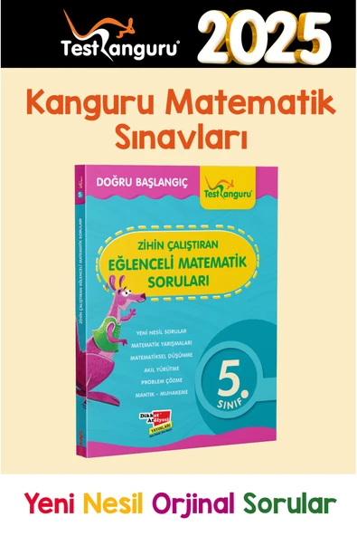 Dikkat Atölyesi Yayınları 5. Sınıf Zihin Çalıştıran Eğlenceli Kanguru Matematik Soruları ürün görseli 1