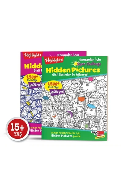 Dikkat Atölyesi Yayınları Uzmanlar İçin Gizli Resimler 15+ Yaş Hidden Pictures 2li Eğlenceli Etkinlik Aktivite Kitabı ürün görseli 1