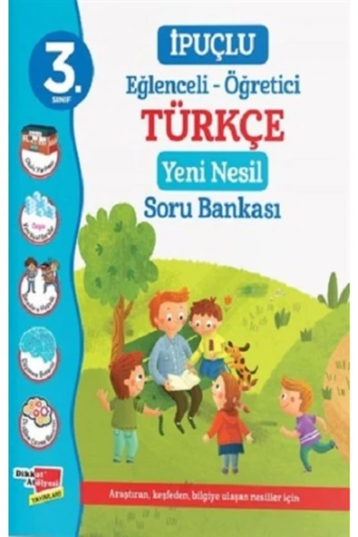 Dikkat Atölyesi Yayınları 3. Sınıf Ipuçlu Eğlenceli - Öğetici Türkçe Yeni Nesil Soru Bankası ürün görseli 1