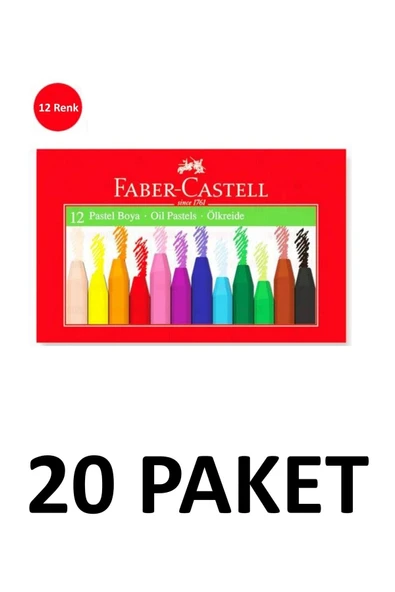 Faber Castell 20 Paket Karton Kutu 12 Renk Pastel Boya ürün görseli 1