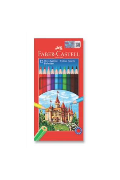 Faber Castell Uzun Kuru Boya 12'li ürün görseli 1