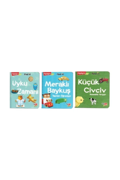 Dikkat Atölyesi Yayınları 0-3 Yaş Baby Find It! 3'lü Kitap Set ürün görseli 1