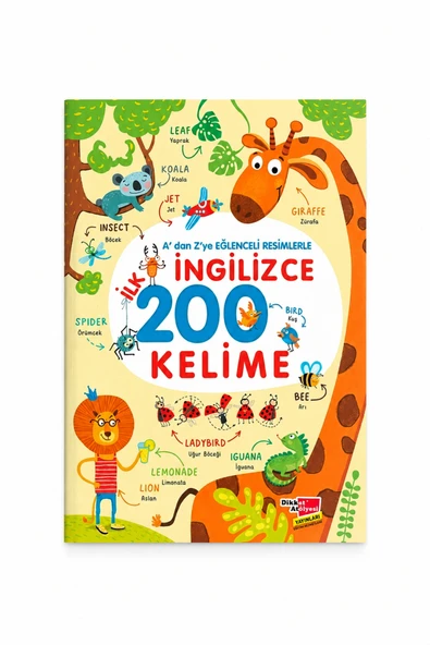 Dikkat Atölyesi Yayınları A'dan Z'ye Eğlenceli Resimlerle Ingilizce Ilk 200 Kelime ürün görseli 1