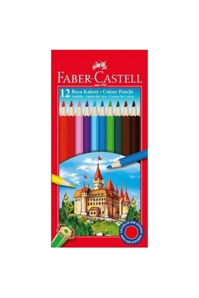 Faber Castell 12 Lı Kuru Boya Uzun ürün görseli 1