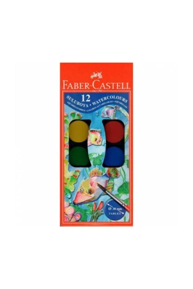 Faber Castell Sulu Boya Küçük Boy 12 Renk 125011 ürün görseli 1