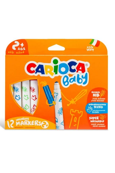 carioca Baby Yıkanabilir Jumbo Keçeli Boya Kalemi 12 li 42814 ürün görseli 1