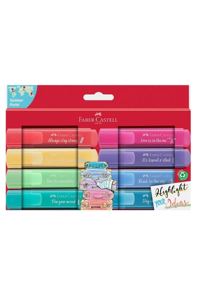 Faber Castell Faber-castell 46 Fosforlu Kalem 8 Pastel Renk 5030254626000 ürün görseli 1