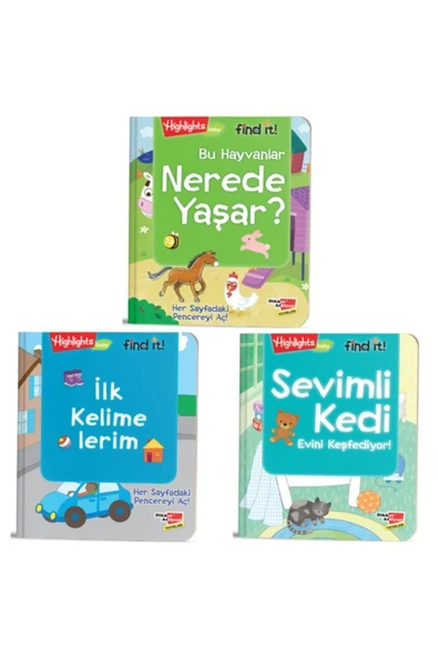 Dikkat Atölyesi Yayınları 0-3 Yaş Baby Find It! 3lü Set2 ürün görseli 1