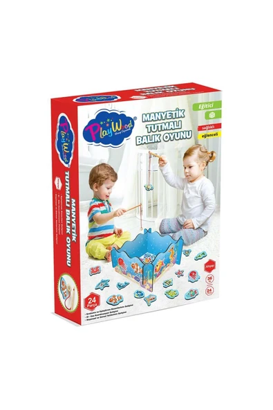 Play Wood Eğitici Ahşap Manyetik Tutmalı Balık Oyunu Oyuncak Seti ONY-381 ürün görseli 1