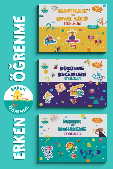 Bilsem Set Yayınları 4-5-6 Yaş Okul Öncesi Evde Etkinlik 3 Lü Seti ürün görseli 1