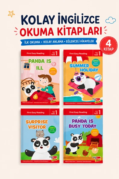 Dikkat Atölyesi Yayınları İngilizce Okuma Kitapları First Easy Reading Level 1 ürün görseli 1