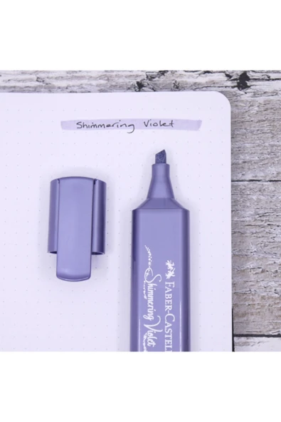 Faber Castell Faber Fosforlu Kalem Shimmering Violet (metalik Mor) 10'lu Paket ürün görseli 1