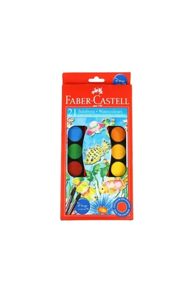 Faber Castell Suluboya 21 Renk Büyük Boy ürün görseli 1