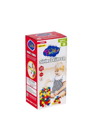 renklime ONY-359 Ahşap Sihirli Küpler 100 Parça -Onyıl Oyuncak ürün görseli 1