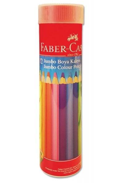 Faber Castell FABER JUMBO KURUBOYA TAMBOY 12 Lİ TÜP ÜÇGEN ürün görseli 1