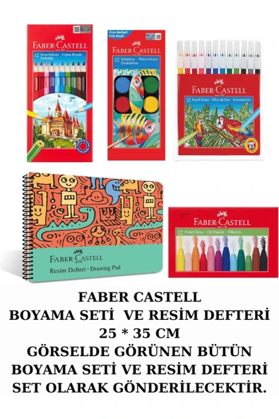 Faber Castell BOYAMA SETİ VE RESİM DEFTERİ 25 * 35 CM ürün görseli 1