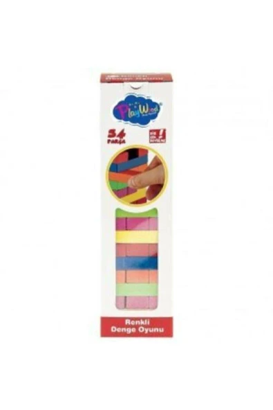 Play Wood Jenga Denge Oyunu Renkli Ahşap-23082196 Ony310 ürün görseli 1