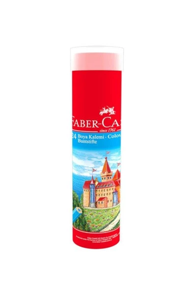 Faber Castell Kuru Boya Kalemi, Metal Tüp, 24'lü, Ergonomik Tutuş, Canlı ve Parlak Renkler ürün görseli 1