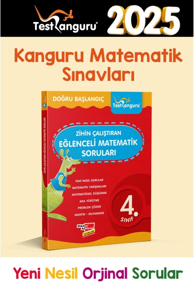 Dikkat Atölyesi Yayınları 4. Sınıf Zihin Çalıştıran Eğlenceli Kanguru Matematik ürün görseli 1