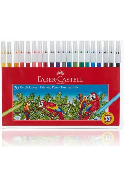 Faber Castell Faber-Castell Keçeli Kalem 20 Renk Yıkanabilir ürün görseli 1