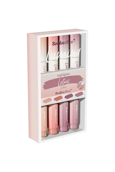 Scrikss OFFICE LUMINA FOSFORLU KALEM LOTUS COLOR SET 4'LÜ ürün görseli 1