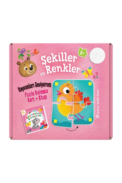 Dikkat Atölyesi Yayınları Şekiller ve Renkler Puzzle | Bulmaca Kart + Kitap 3+ Yaş Karton Çocuk ürün görseli 1