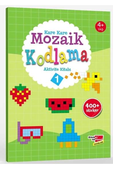 Dikkat Atölyesi Yayınları Okul Öncesi Kare Kare Mozaik Kodlama 1. Seviye ürün görseli 1