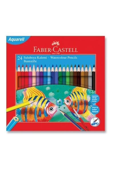 Faber Castell Faber-castell Karton Kutu Aquarel Boya Kalemi, 24 Renk ürün görseli 1