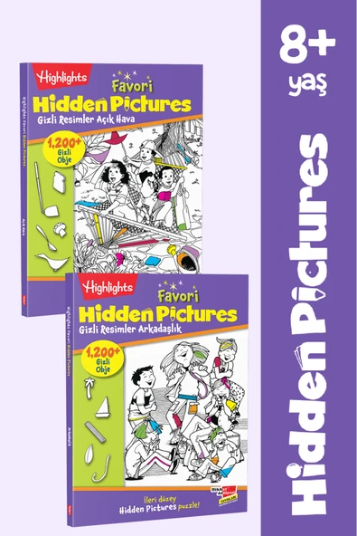 Dikkat Atölyesi Yayınları Highlights Favori Hidden Pictures Gizli Resimler 2 Kitap ürün görseli 1