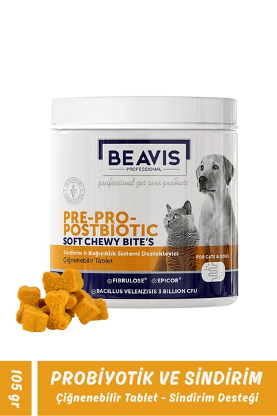 Kedi Köpekler İçin Probiyotik ve Sindirim Destekli Çiğnenebilir Tablet 105 gr ürün görseli 1