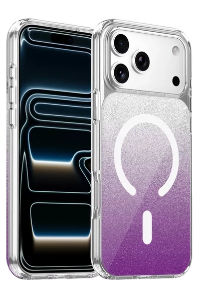 Onegif Apple iPhone 17 Pro Max Sora Simli Magsafe Kapak - Mor ürün görseli 1