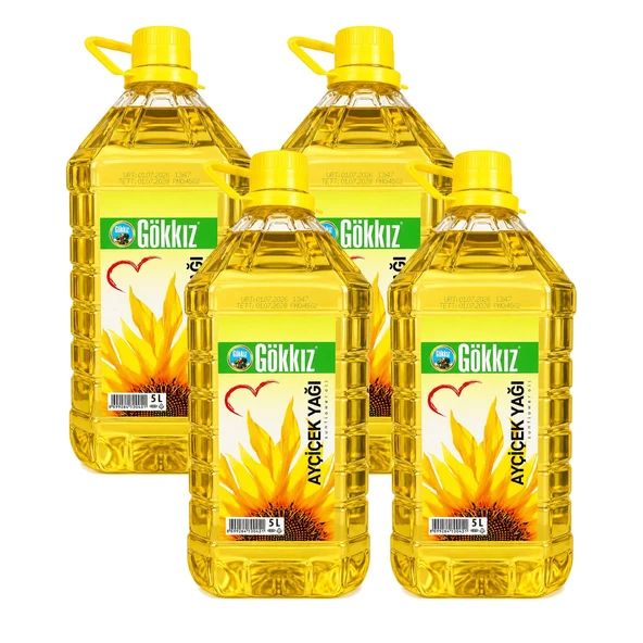 Gökkız Ayçiçek Yağı 5 lt Pet 4 lü ürün görseli 1