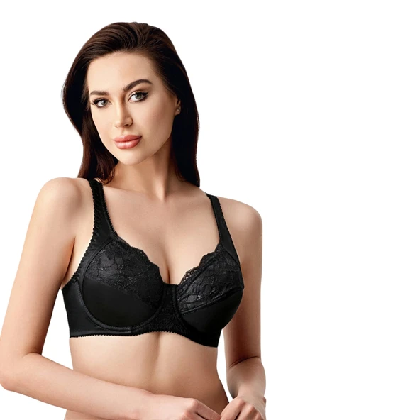 Newbra Lingerie 342305 Kadın Dantel Detaylı Balenli Toparlayacı Minimizer Sutyen ürün görseli 1