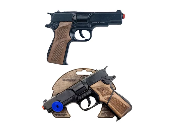 Gonher Metal Revolver 8'li: Kapsül Patlatan Gerçekçi Oyuncak Silah Siyah ürün görseli 1