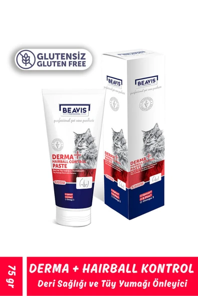 Kediler İçin Deri Sağlığı ve Anti Hairball Tüy Yumağı Önleyici Kedi Macunu 75 ml ürün görseli 1