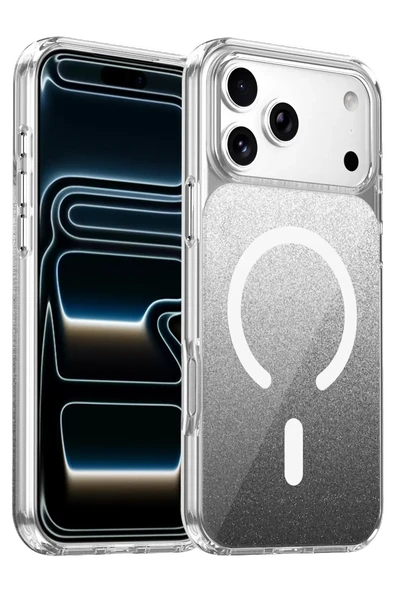 Onegif Apple iPhone 17 Pro Sora Simli Magsafe Kapak - Siyah ürün görseli 1