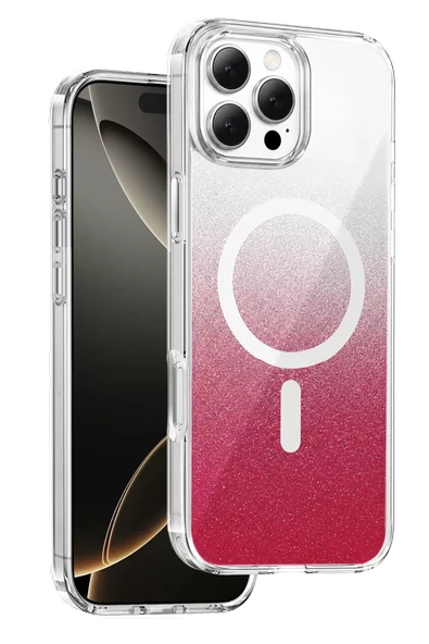 Onegif Apple iPhone 16 Pro Max Sora Simli Magsafe Kapak - Kırmızı ürün görseli 1