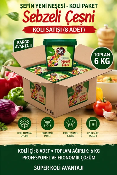 Sebzeli Çeşni 750 G x 8 Adet - 1 Koli (Koli Bazlı Avantaj Paketi) ürün görseli 1