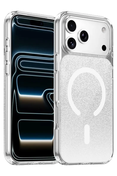Onegif Apple iPhone 17 Pro Max Sora Simli Magsafe Kapak - Beyaz ürün görseli 1