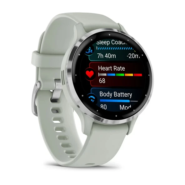Garmin Venu 3S - Gümüş Sage Gri Kayışlı-Outlet ürün görseli 1