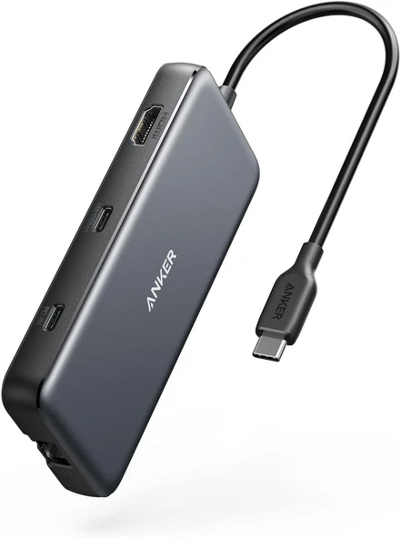 Anker PowerExpand 555 USB C HUB 8in1 100W PowerDelivery HDMI SD Kart 10GBPS Ethernet - A8383 ürün görseli 1