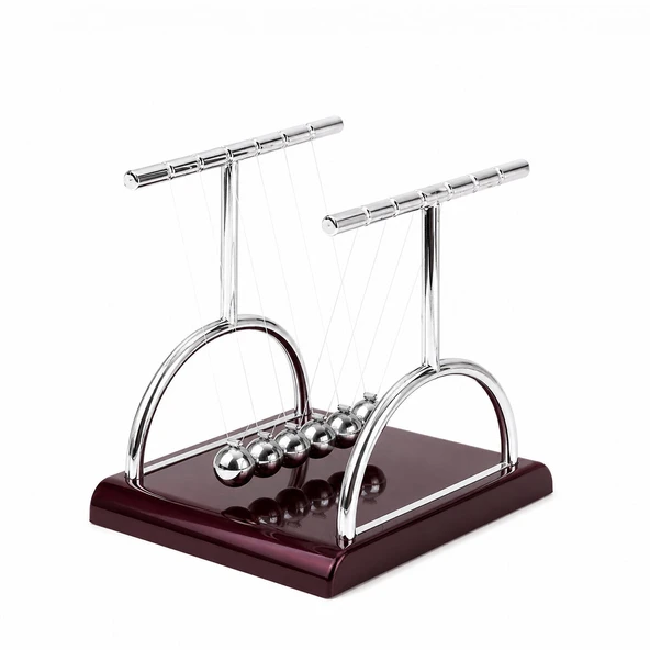 BALANCE BALLS BÜYÜK NEWTON - METAL DENGE TOPLARI MASA ÜSTÜ (5433) ürün görseli 1