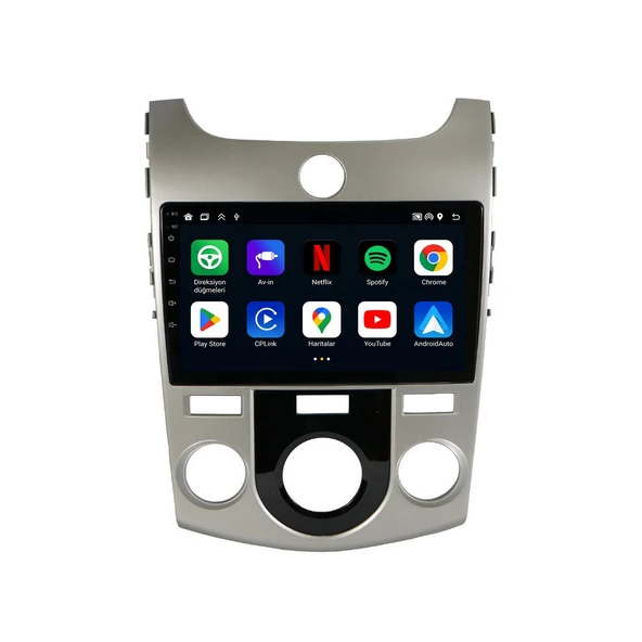Kia Cerato 2010-2011 Android Multimedya 9 inç 10-256 GB Pro CarPlay Navigasyon Ekran ürün görseli 1
