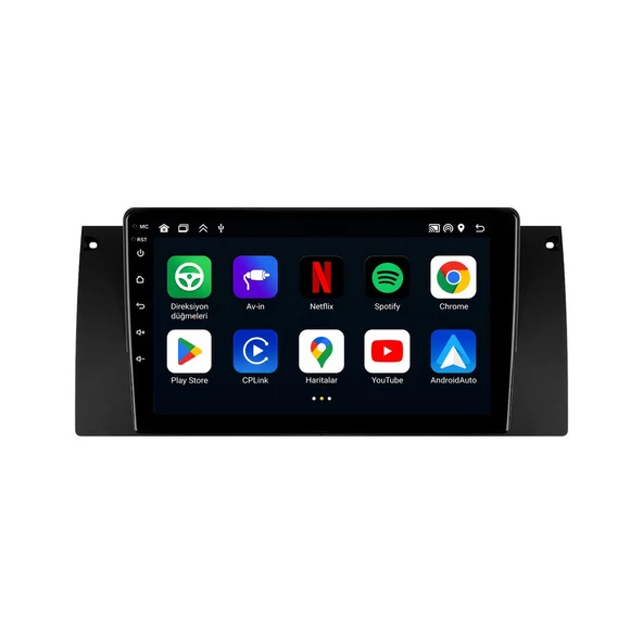 BMW X5 2000-2007 Android Multimedya 9 inç 10-256 GB Pro CarPlay Navigasyon Ekran ürün görseli 1