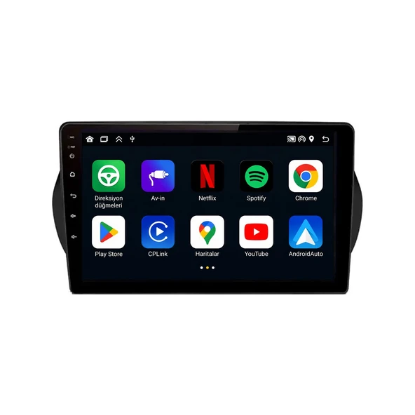 Citroen Nemo 2008-2016 Android Multimedya 10 inç 4-32 GB CarPlay Navigasyon Ekran ürün görseli 1