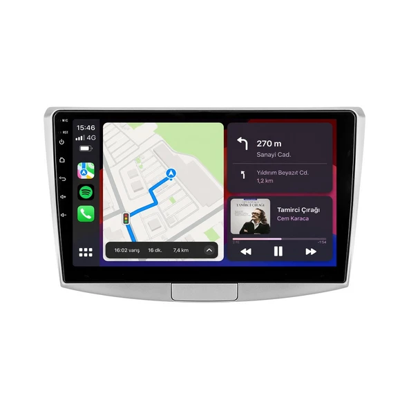 Volkswagen Passat 2005-2014 Android Multimedya 10 inç 4-64 GB CarPlay Navigasyon Ekran ürün görseli 1
