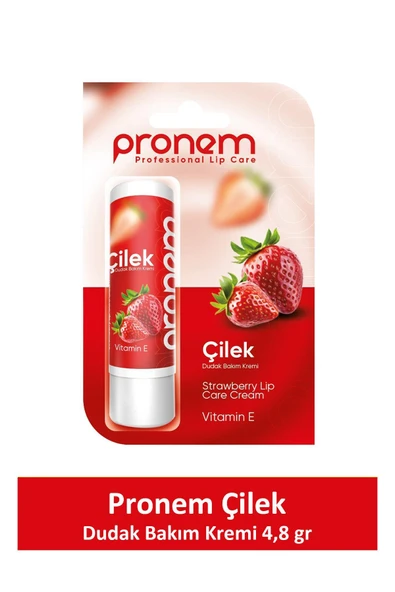 Pronem Dudak Bakım Kremi Lip Çilek 4,8 gr ürün görseli 1