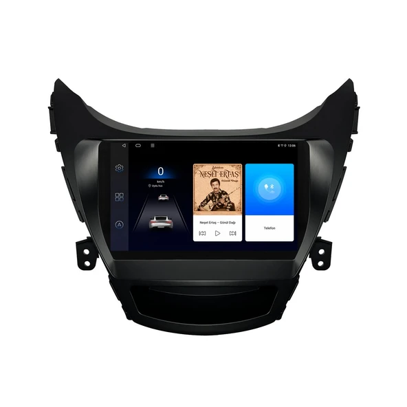 Hyundai Elantra 2011-2013 Android Multimedya 9 inç 4-64 GB CarPlay Navigasyon Ekran ürün görseli 1