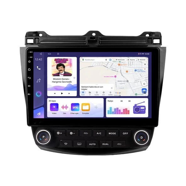 Honda Accord 2003-2008 Android Multimedya 9 inç 8-128 GB CarPlay Navigasyon Ekran ürün görseli 1