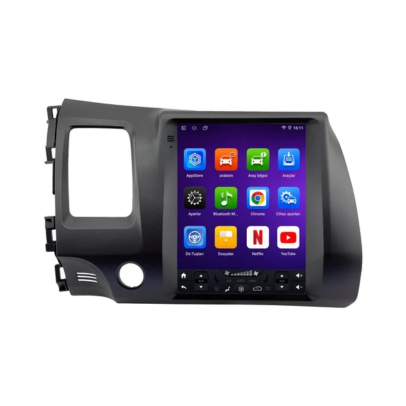 Honda Civic 2007-2012 Android Multimedya 9,7 inç 4-64 GB CarPlay Navigasyon Ekran ürün görseli 1